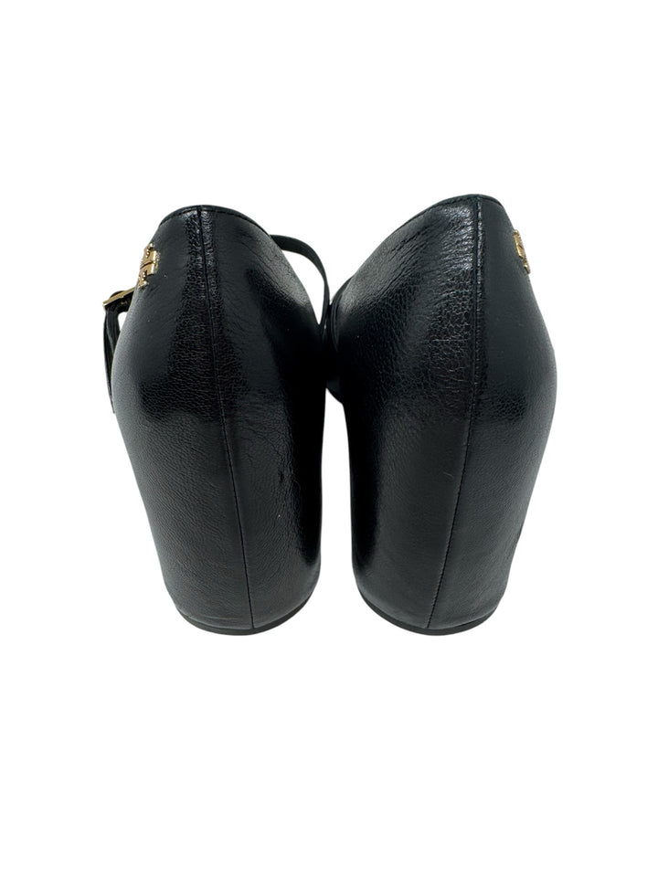 Shoe Size 7 Tory Burch Black Leather Pumps