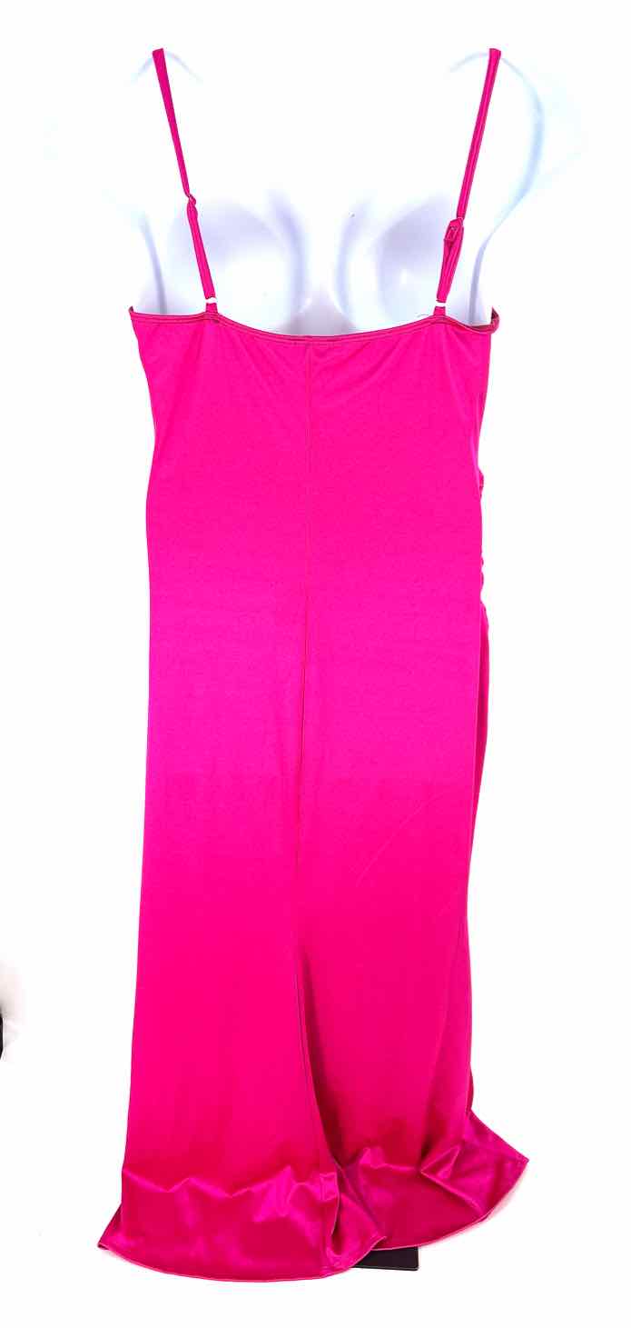 Size 2X FASHION NOVA Fuschia Satin Dress