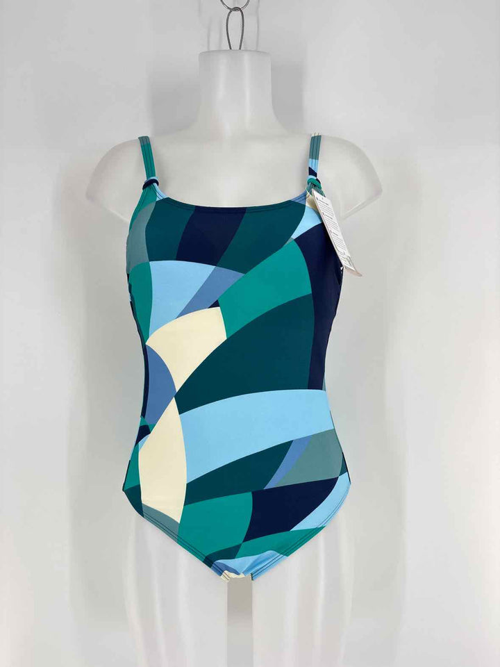 Size 8 Blue Print Swimsuit