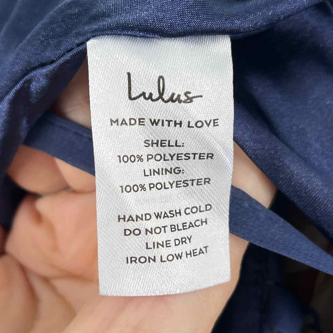 LULUS Navy Print Dress