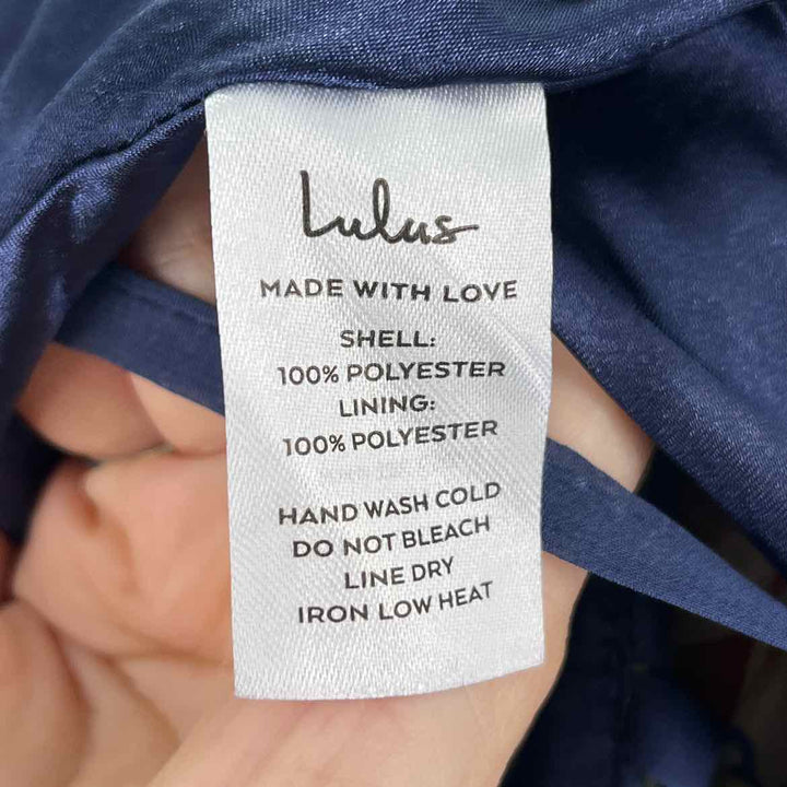 LULUS Navy Print Dress