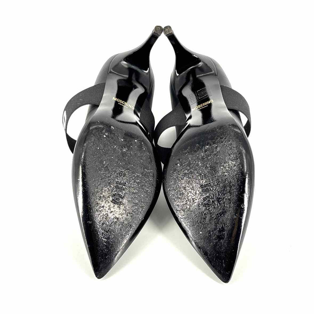 Shoe Size 40 MOCHINO Black Leather Luxury - Pumps