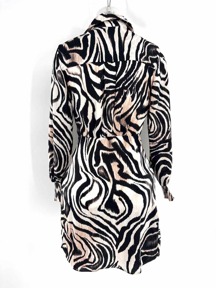 Size 2 Anthropologie Black Print Dress