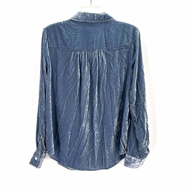 Size M Blue Velour Shirt