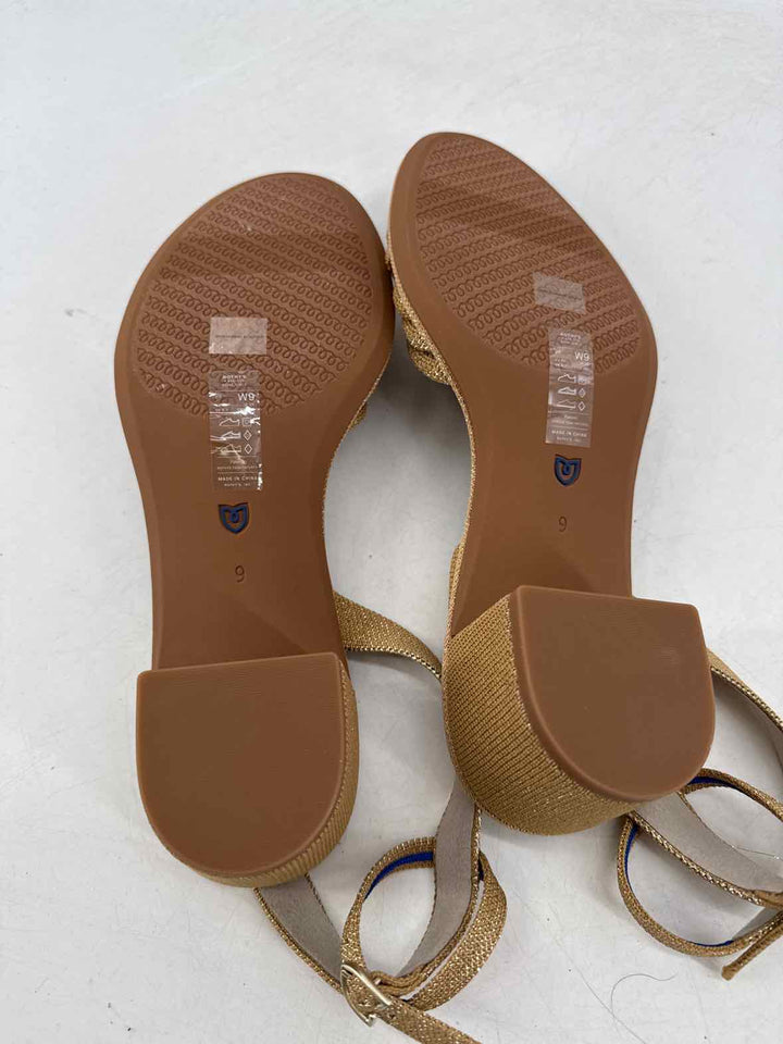Shoe Size 9 ROTHY'S Gold Knit Sandals
