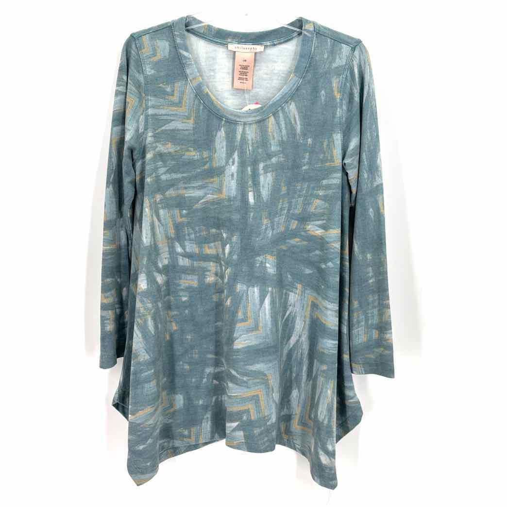 Size L PHILOSPHY Light Blue Shirt