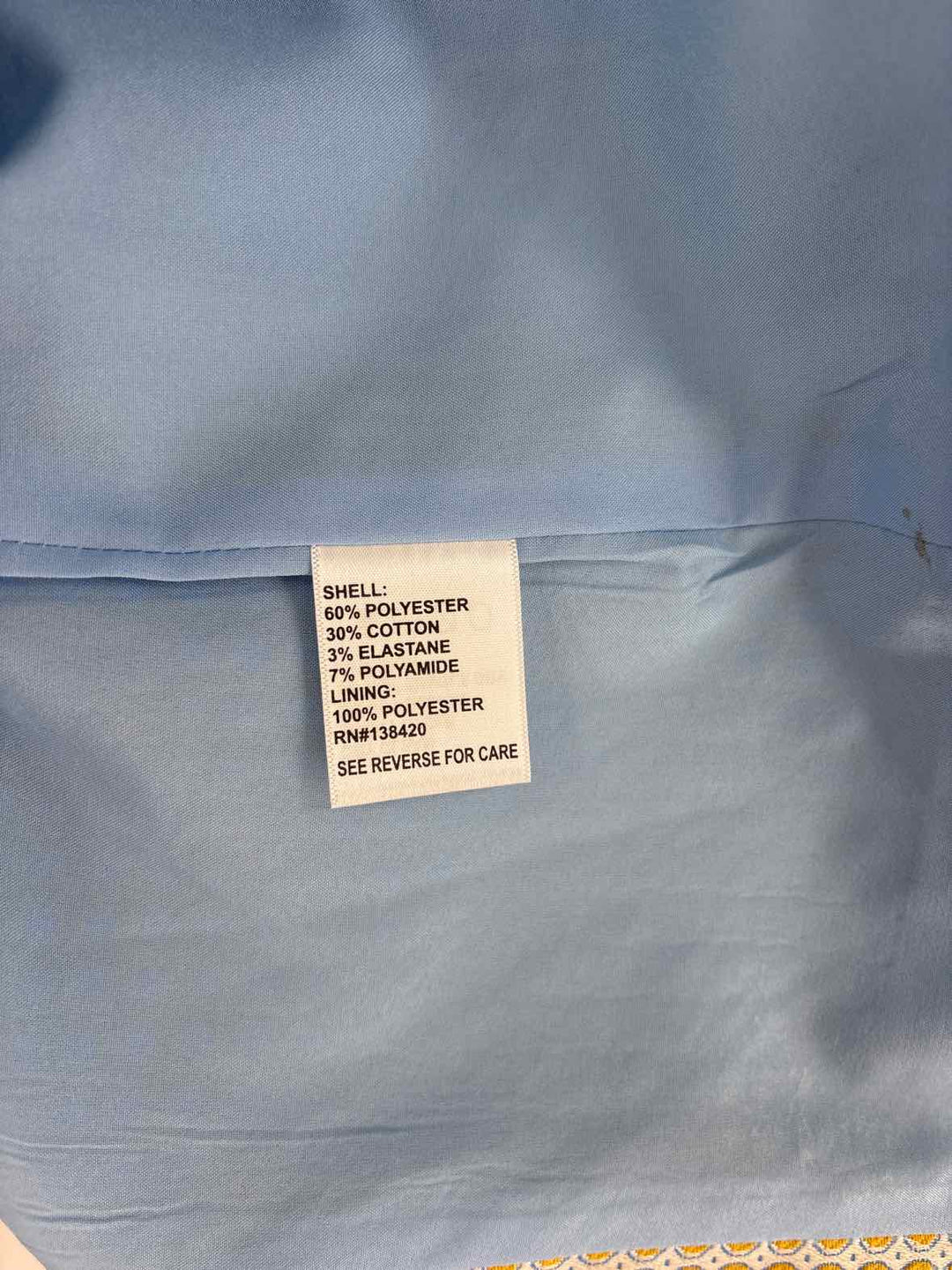 Size 6 PER SE Yellow Print Blazer