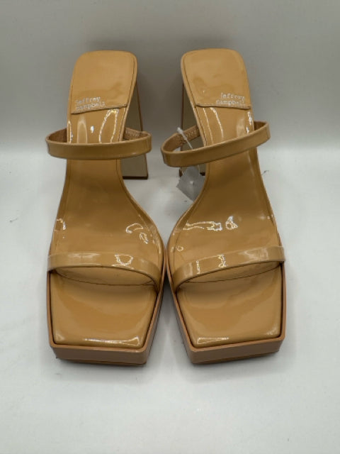 Shoe Size 10 JEFFREY CAMPBELL Tan PATENT Sandals