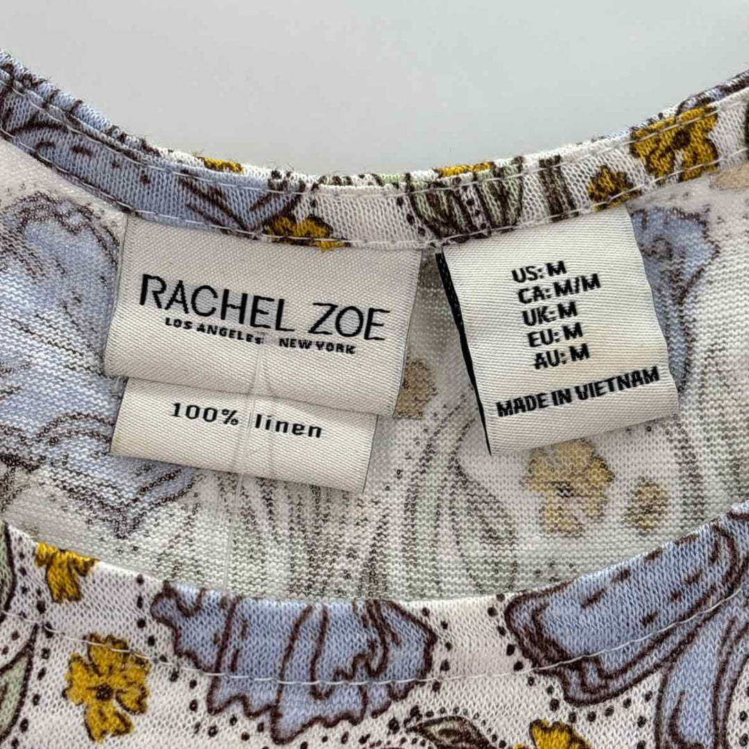 Size M RACHEL ZOE Multi-Color Linen Shirt