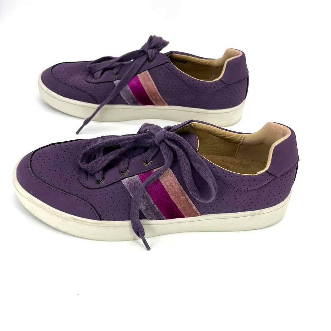 Shoe Size 9 Purple Faux Leather Velour Sneakers