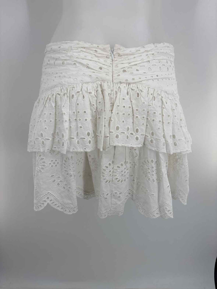Size 8 LOVE SHACK FANCY White Lace Skirt