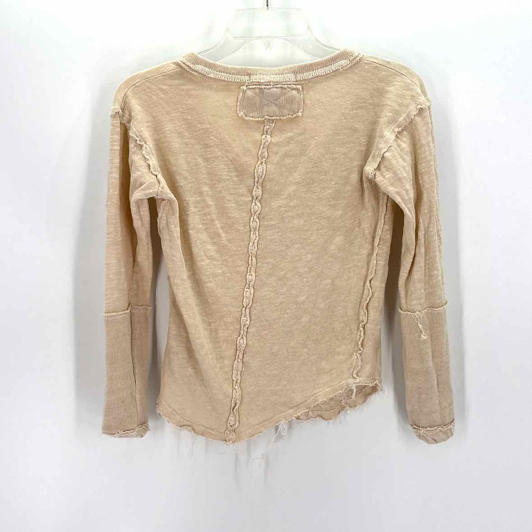 Size XS WE THE FREE Tan Cotton Shirt