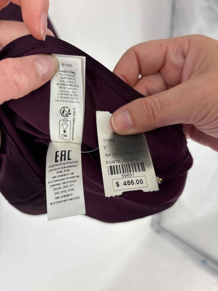 Size M Purple Silk Shirt