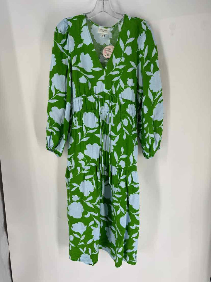 Size M Kate Spade Green Print Dress