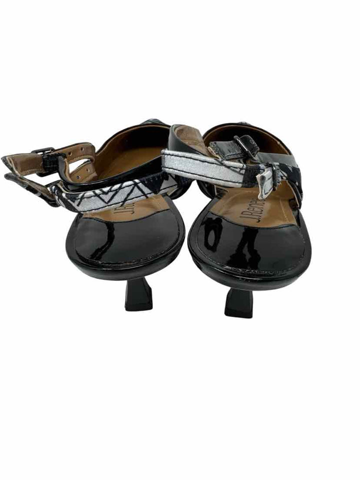 Shoe Size 8.5 J RENEE Black Print Pumps