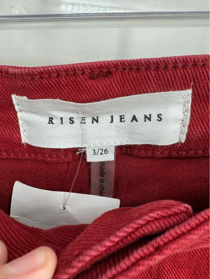 Size 26 RISEN Burgundy Pants