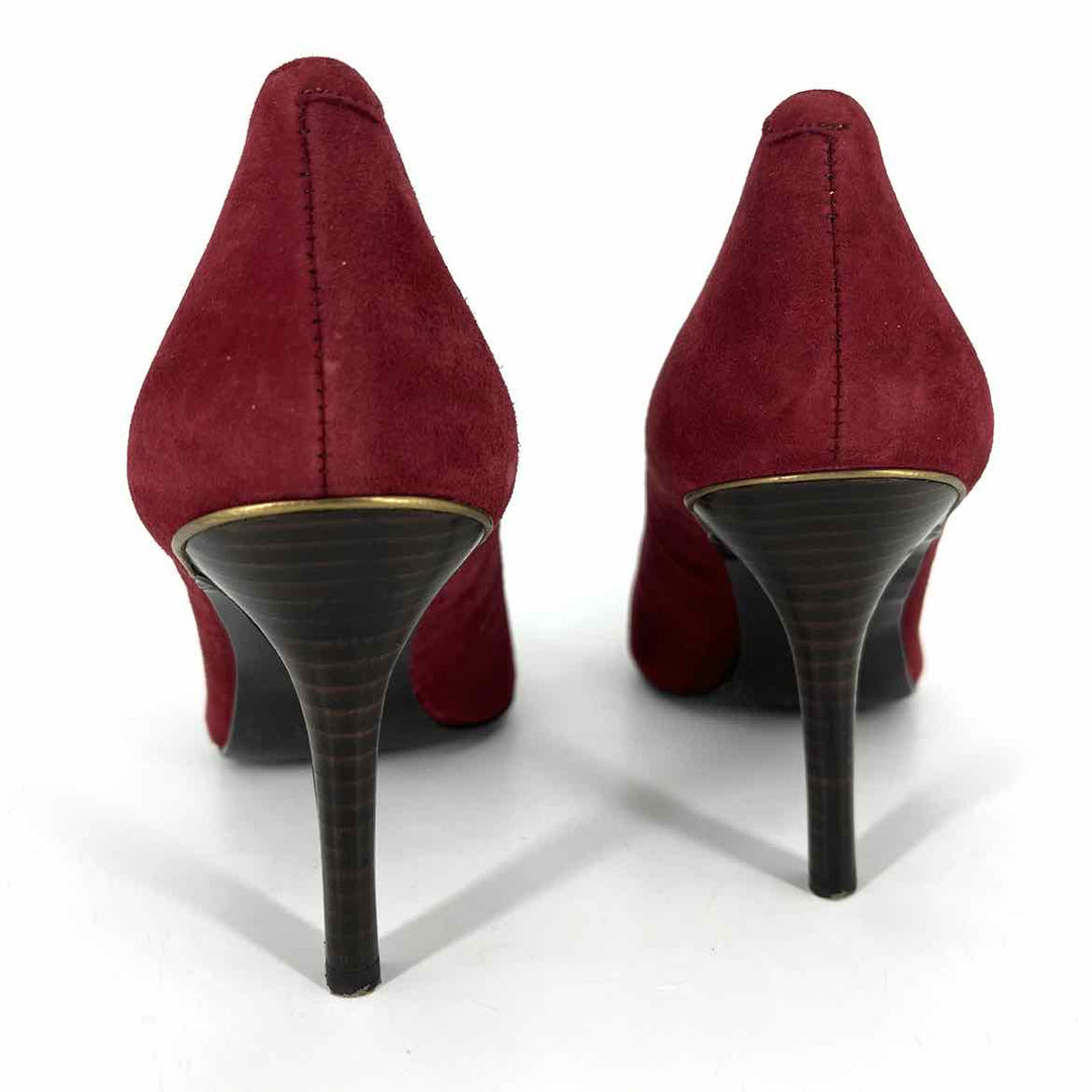 Shoe Size 7.5 RALPH LAUREN Burgundy Suede Pumps