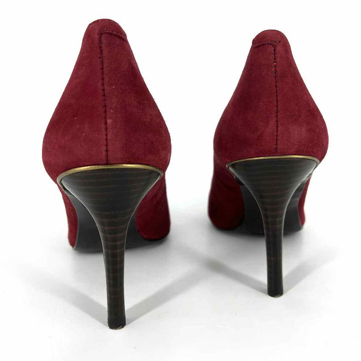 Shoe Size 7.5 RALPH LAUREN Burgundy Suede Pumps