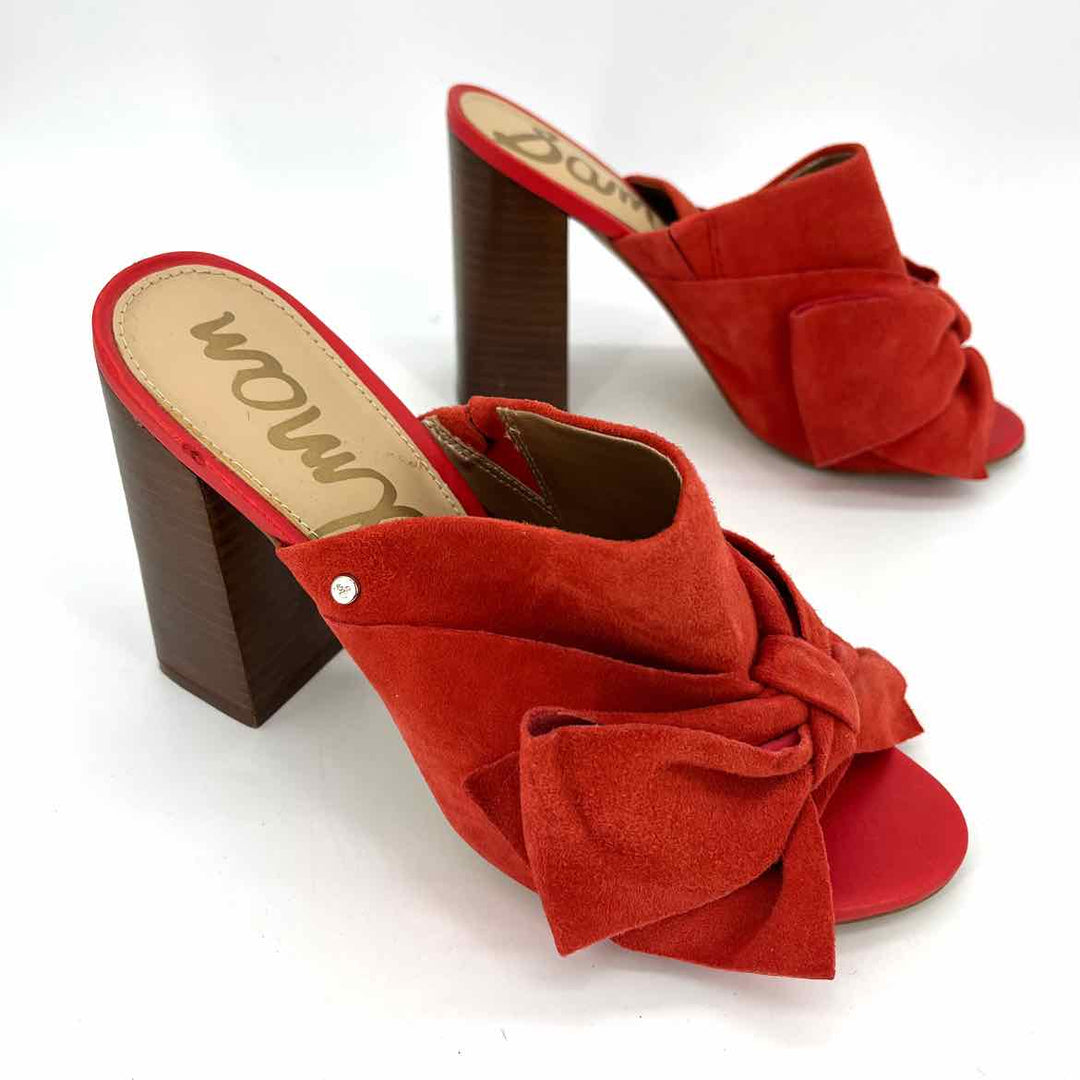Shoe Size 7.5 Sam Edeleman Coral Suede Mules