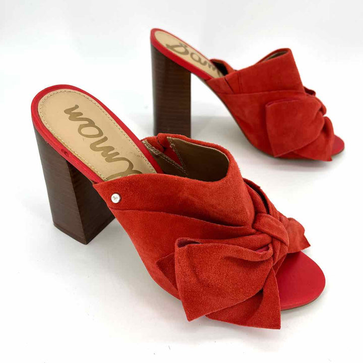 Shoe Size 7.5 Sam Edeleman Coral Suede Mules