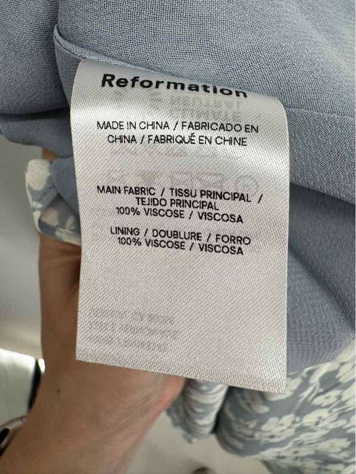 Size 10 REFORMATION Blue Dress