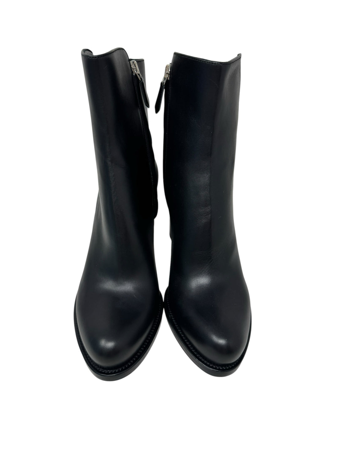 Shoe Size 38.5 PRADA Black Leather Luxury - Boots