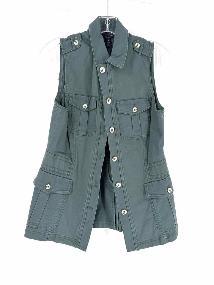 Size 8 White House Black Market Green Vest