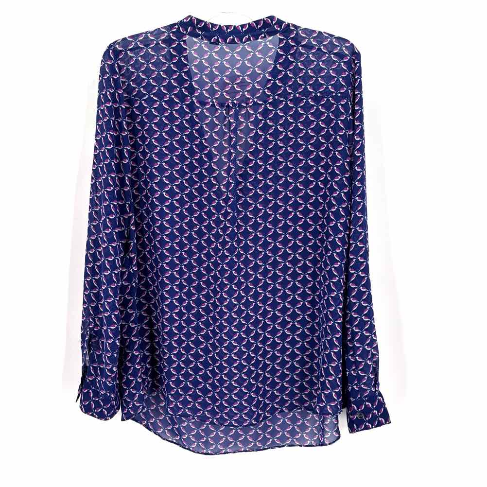 Size 1X ANA Blue Print Shirt
