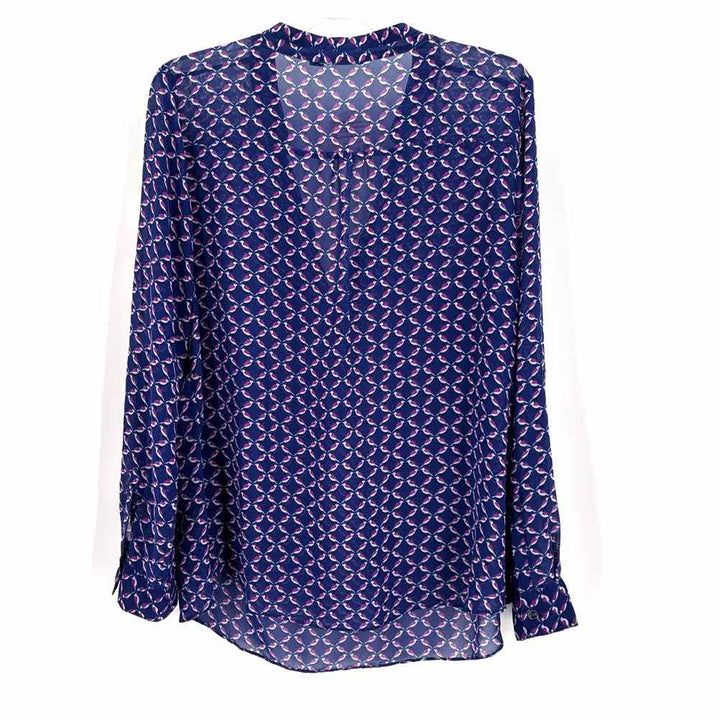 Size 1X ANA Blue Print Shirt