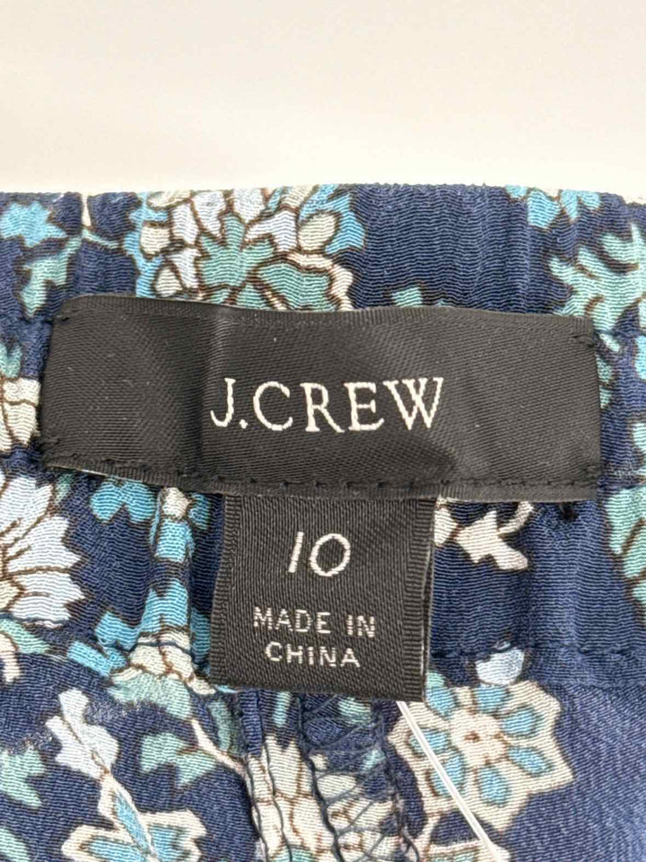 Size 10 J Crew Blue Print Pants