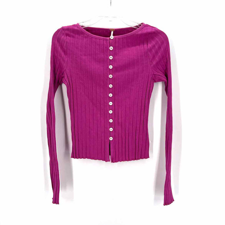 Size S FREE PEOPLE Fuschia Shirt