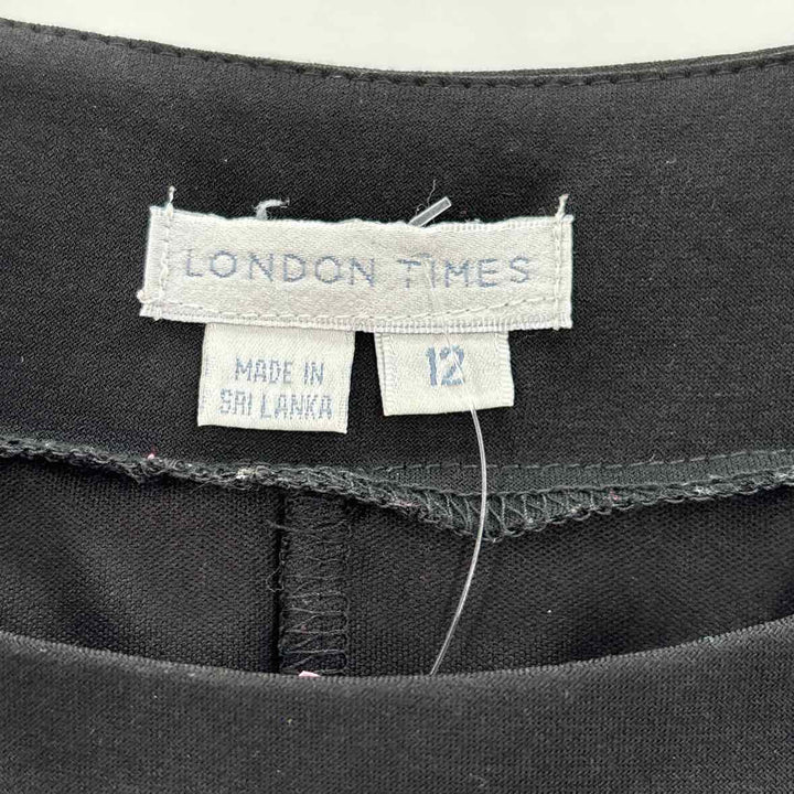 Size 12 LONDON TIMES Black/White Dress