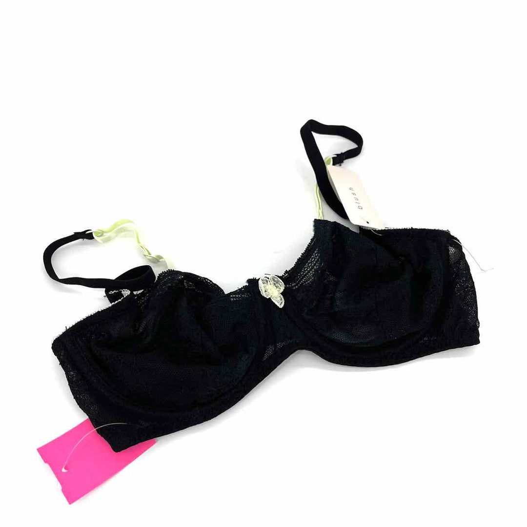 Size 32 BLUSH Black Lace Bra