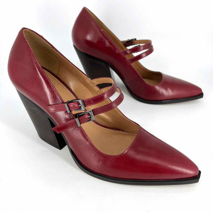 Shoe Size 10 Vince Camuto Red Leather Pumps
