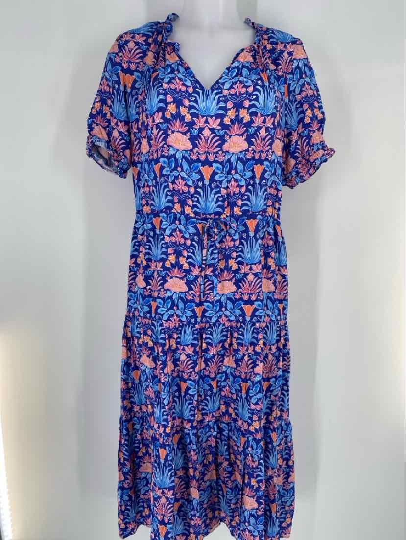 Size M J MCLAUGHLIN Blue Print Dress
