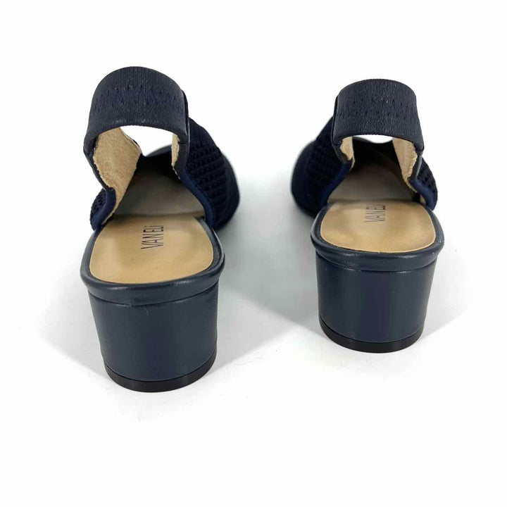 Shoe Size 8 VAN ELI Navy Knit Pumps