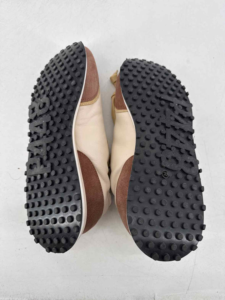 Shoe Size 40 P448 Tan Leather Sneakers