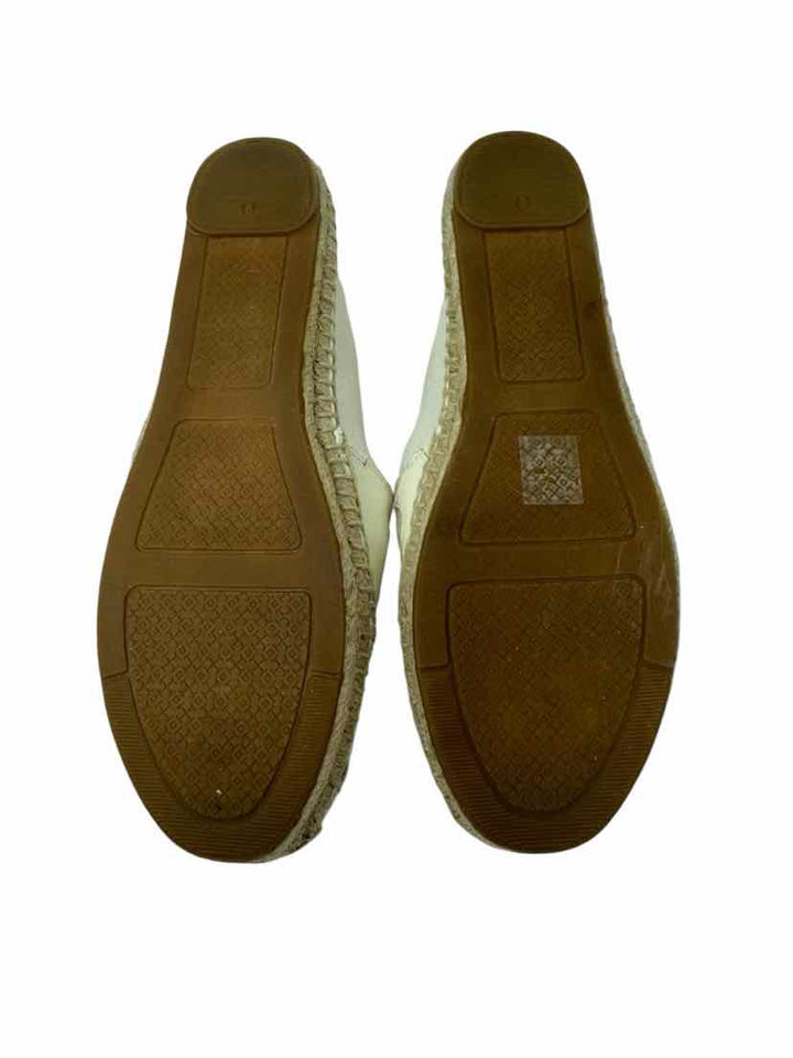 Shoe Size 9 Tory Burch Cream Canvas Sandals
