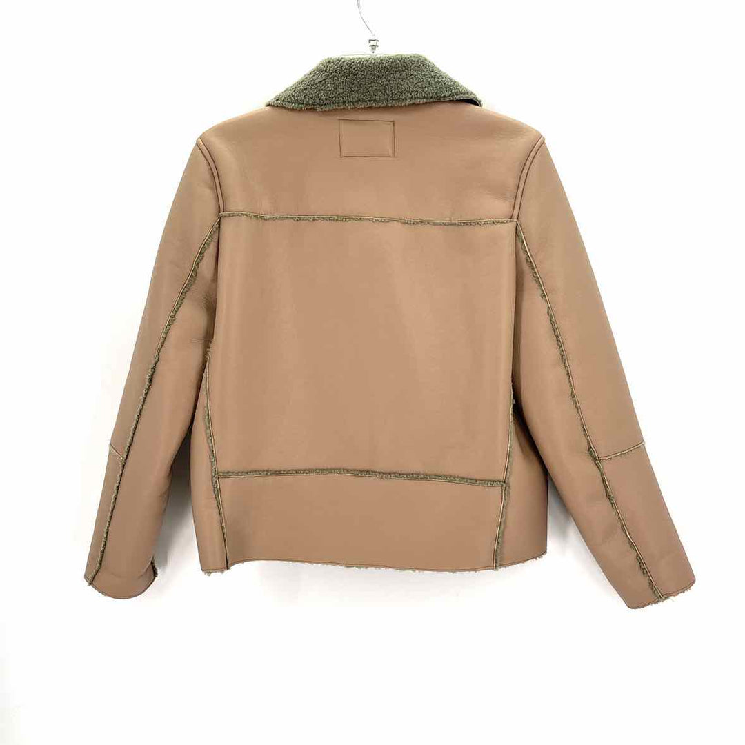 Size S BLANK NYC Taupe Faux Leather Jacket