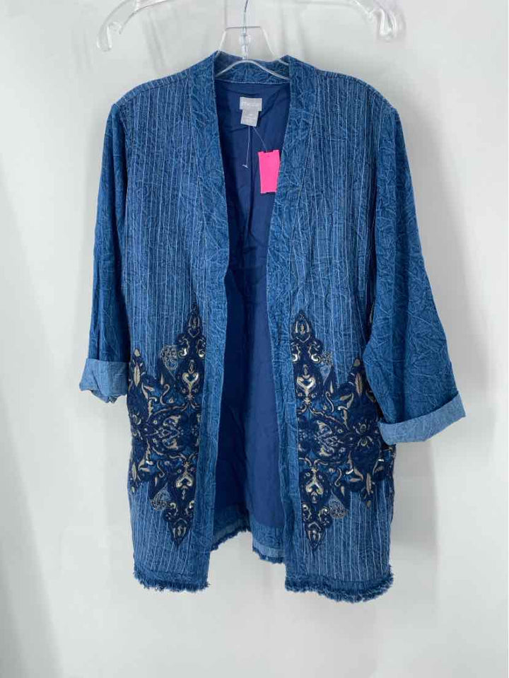 Size L Chico's Denim Blazer
