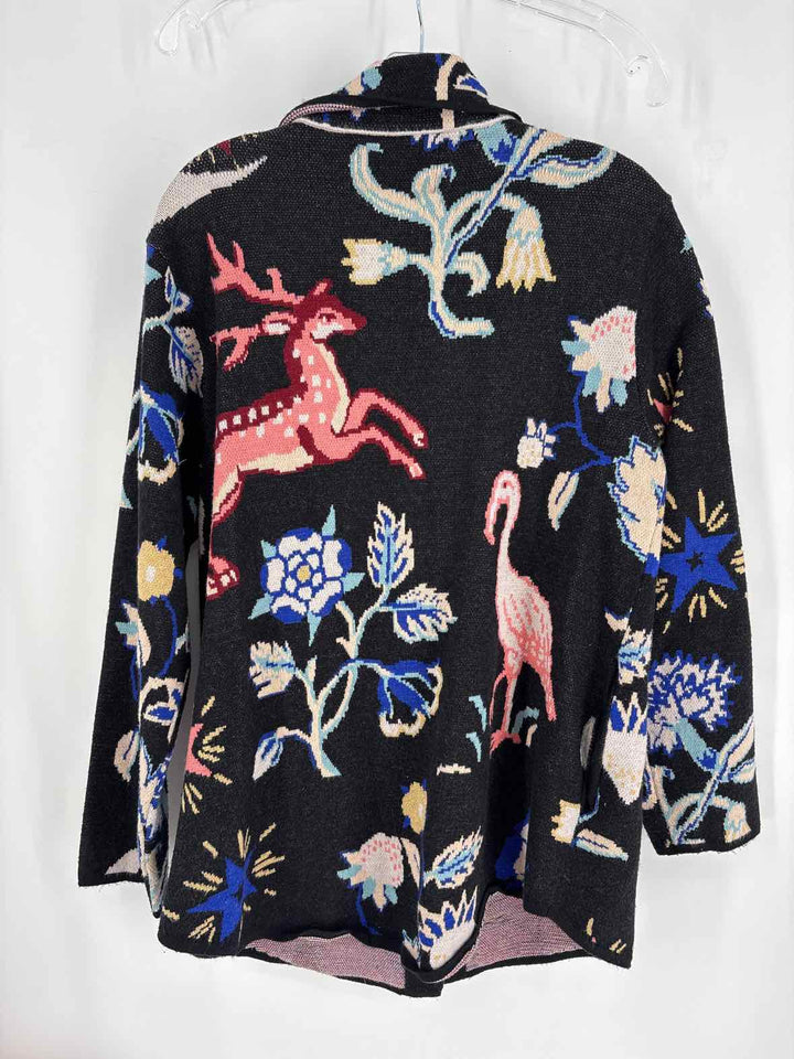 Size M Anthropologie Black Print Sweater