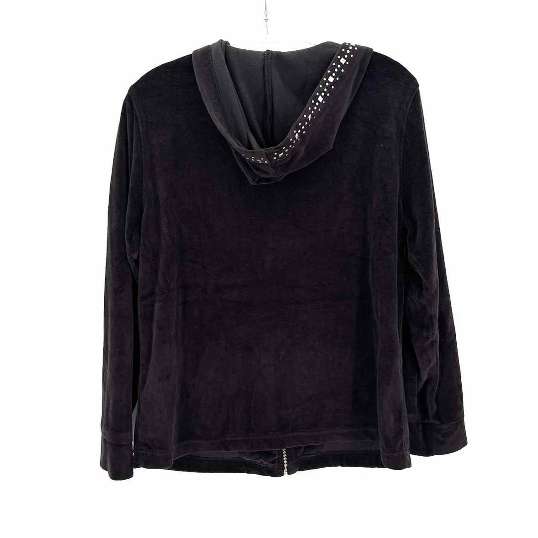 Size 8 ALFRED DUNNER Black Velour Jacket
