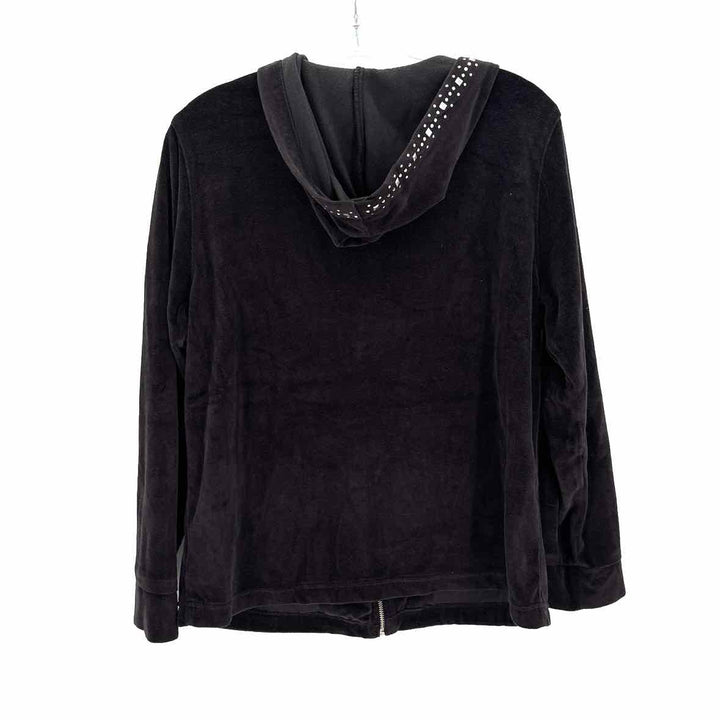 Size 8 ALFRED DUNNER Black Velour Jacket