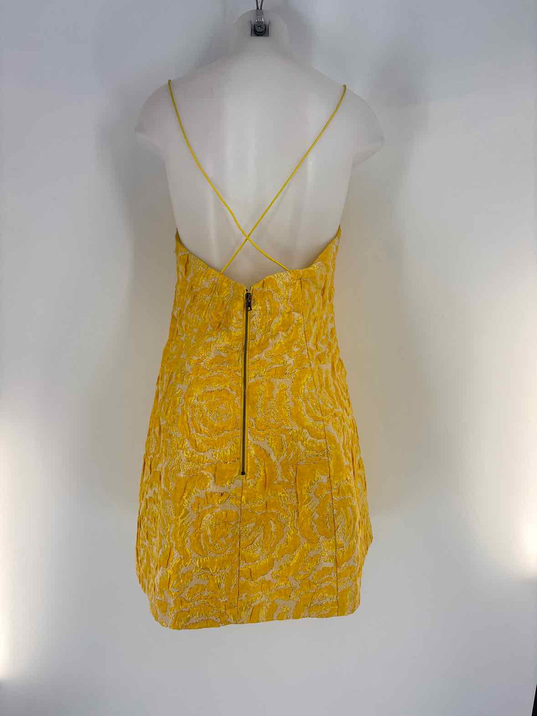 Size L Alice + Olivia Yellow Print Dress