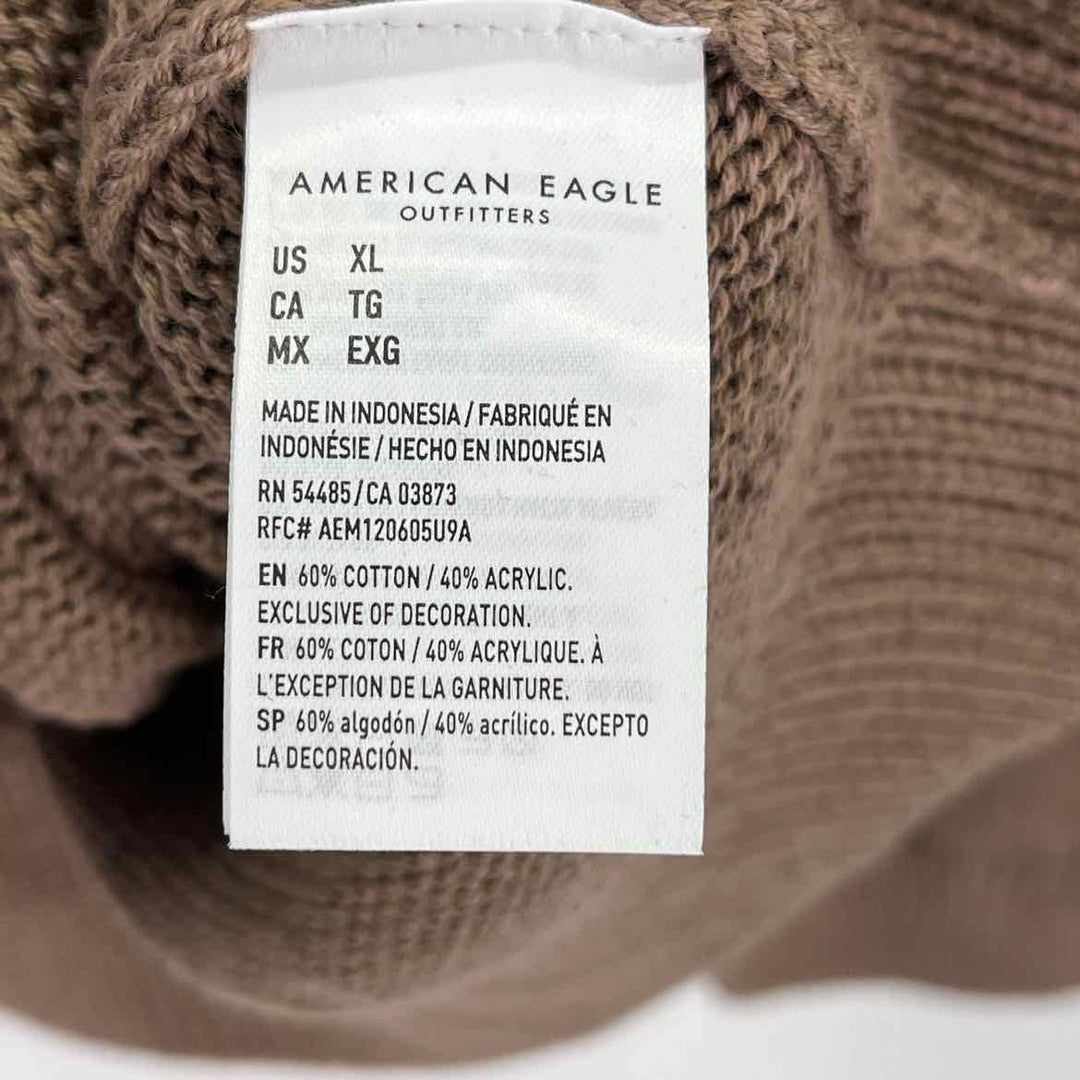 Size XL AERIE Brown Knit Sweater