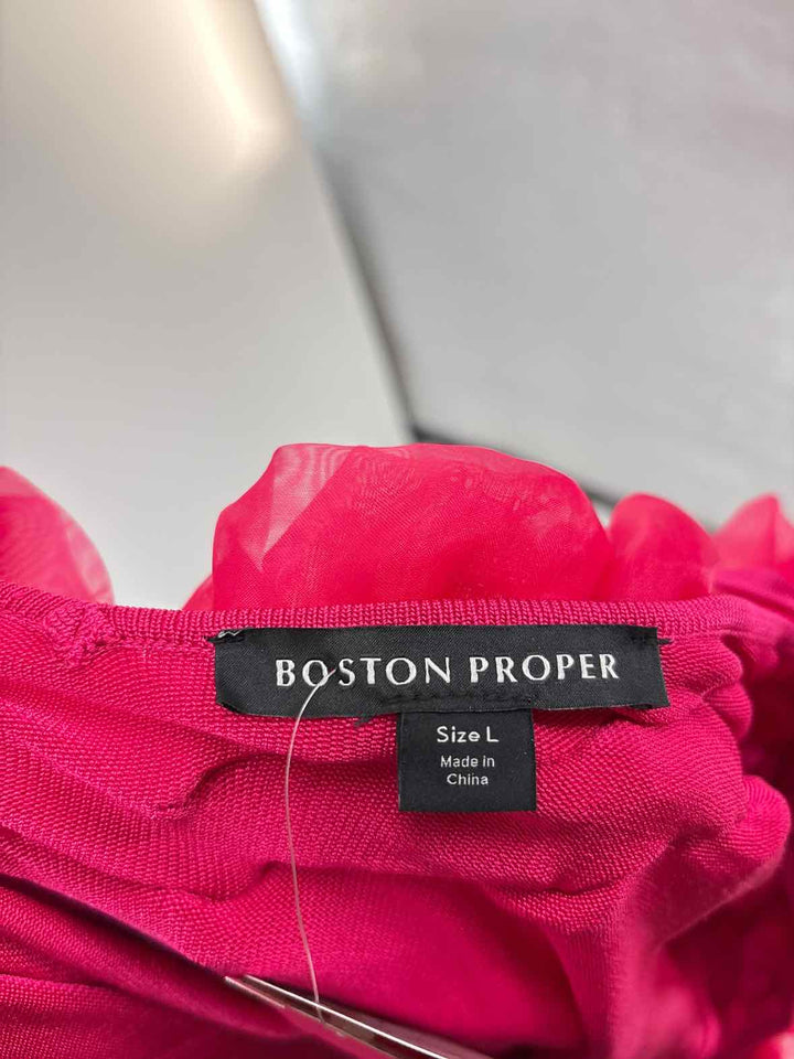 Size L BOSTON PROPER Pink Shirt