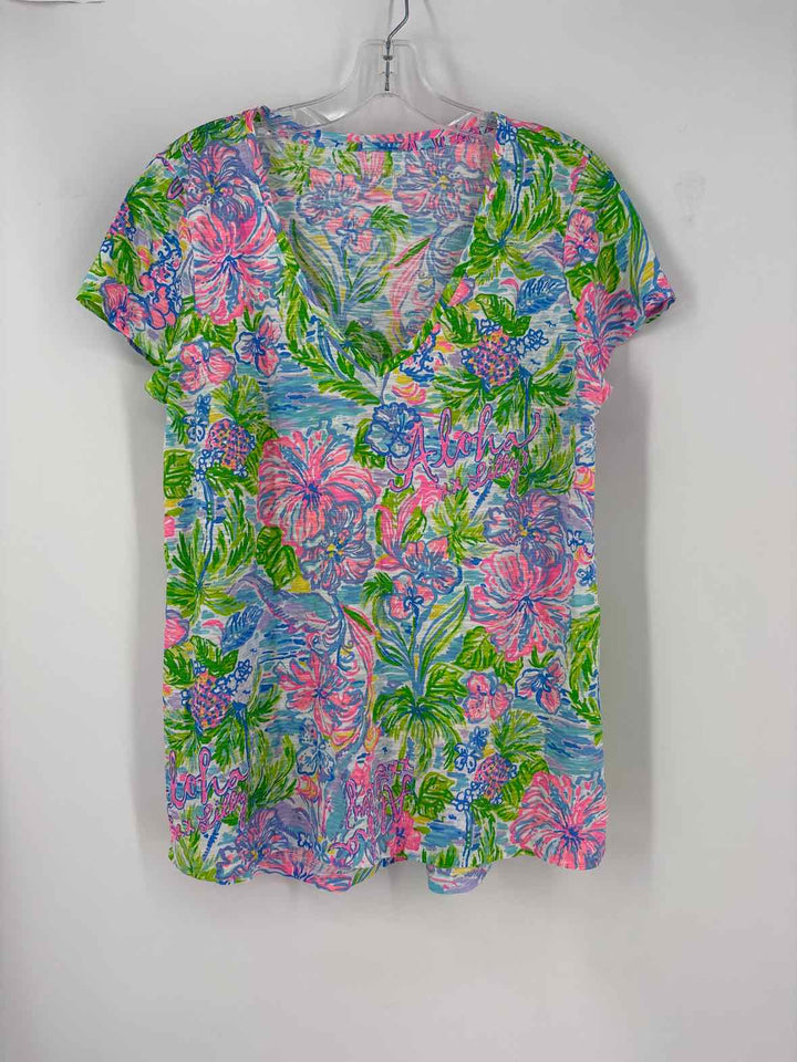 Size M Lilly Pulitzer Lime Green Shirt