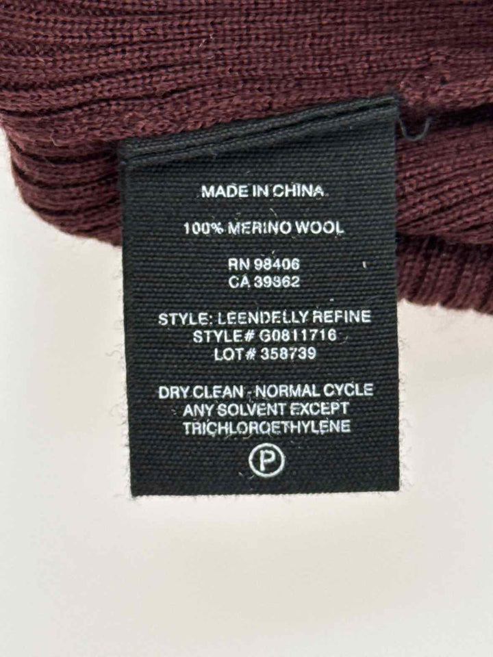 Size Petite THEORY Burgundy Knit Shirt