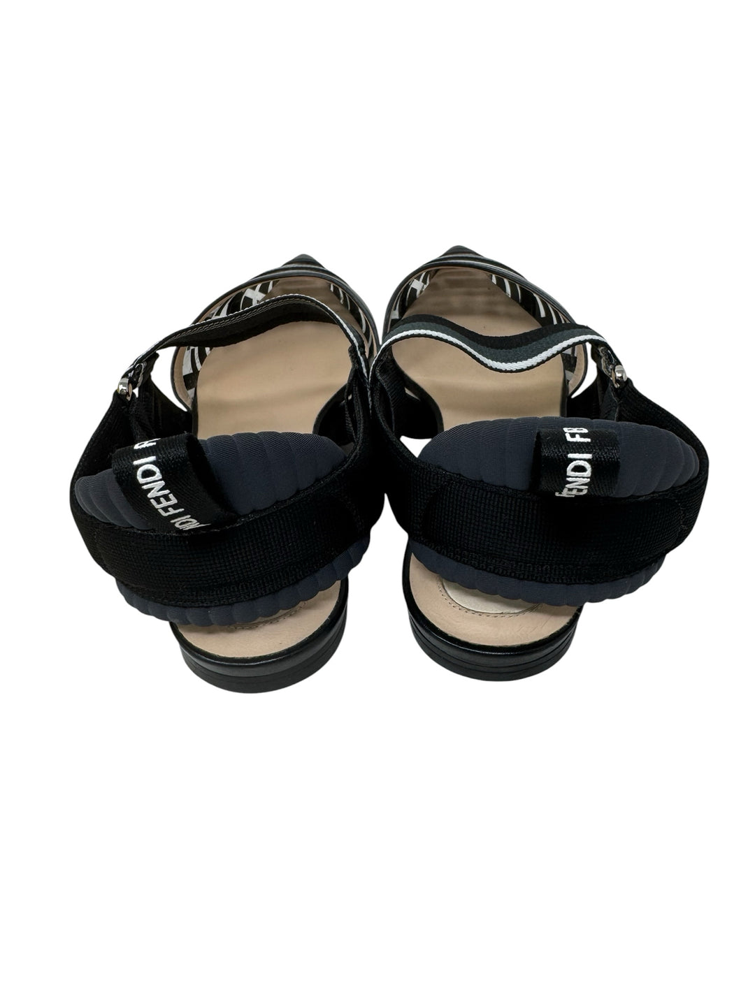 Shoe Size 39 Fendi Black Print Flats