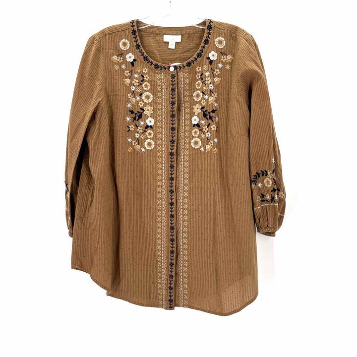 Size M J JILL Brown Shirt
